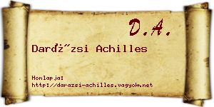 Darázsi Achilles névjegykártya